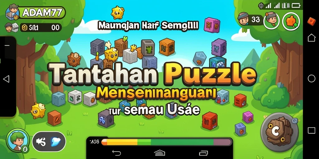 Gameplay menarik dari ADAM77 dengan berbagai puzzle menantang.