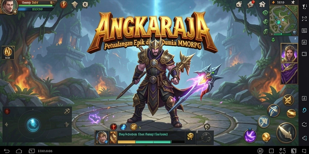Screenshot ANGKARAJA menampilkan aksi seru dalam pertarungan MMORPG.