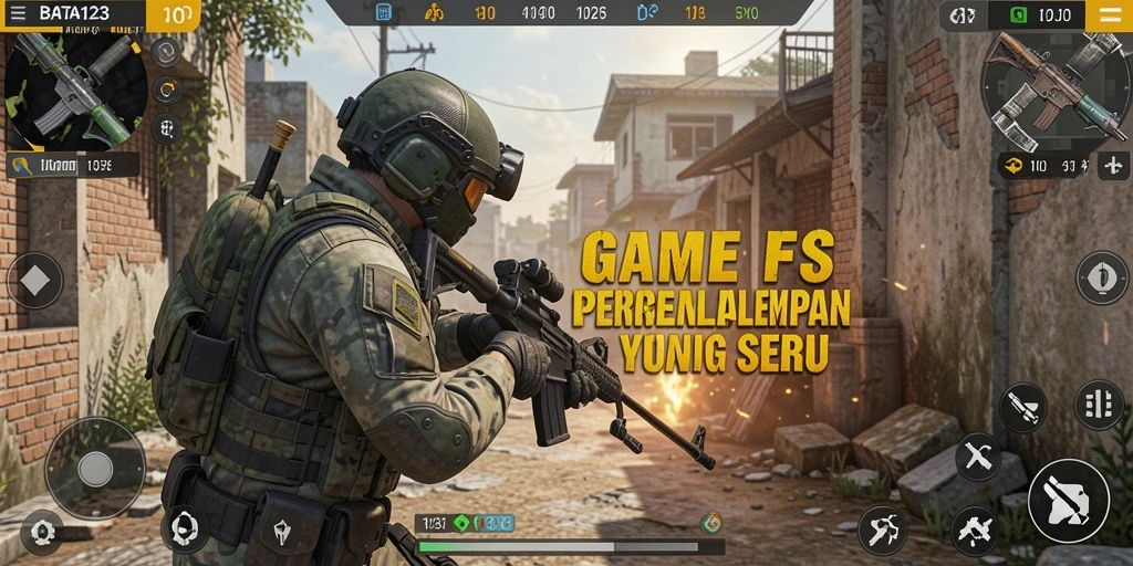 Screenshot gameplay BATA123 menunjukkan aksi tembak-menembak yang seru dan intens.