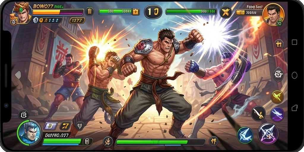 Gameplay menarik di arena pertarungan BOWO77.