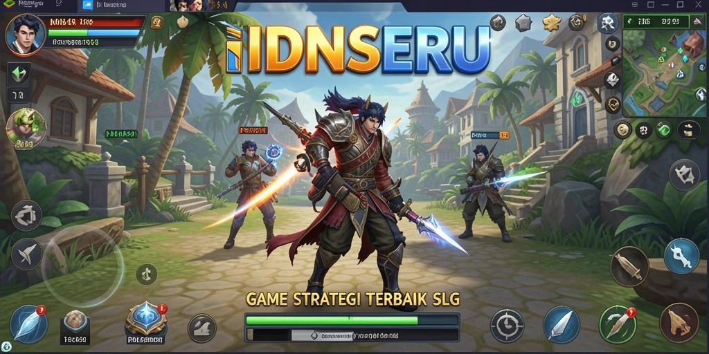 Tangkapan layar gameplay IDNSERU dengan strategi pertempuran yang intens.