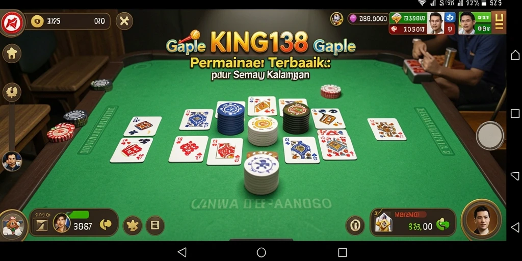 Tampilan menangkap momen seru dalam gameplay Gaple di KING138.