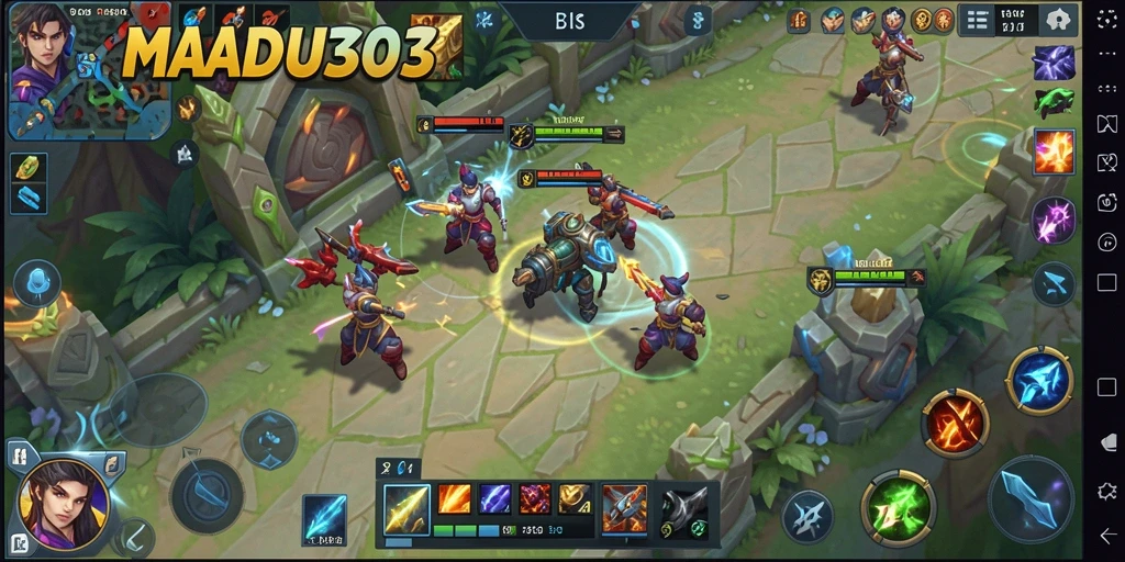 Tampilan gameplay seru dalam MADU303 yang penuh aksi.