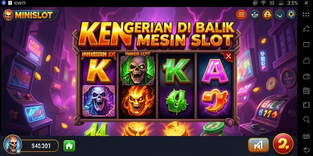 Tampilan gameplay <strong>MINISLOT</strong> yang menyeramkan dan mencekam.