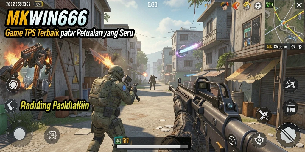 Tampilan gameplay seru dari MKWIN666 dalam aksi TPS.