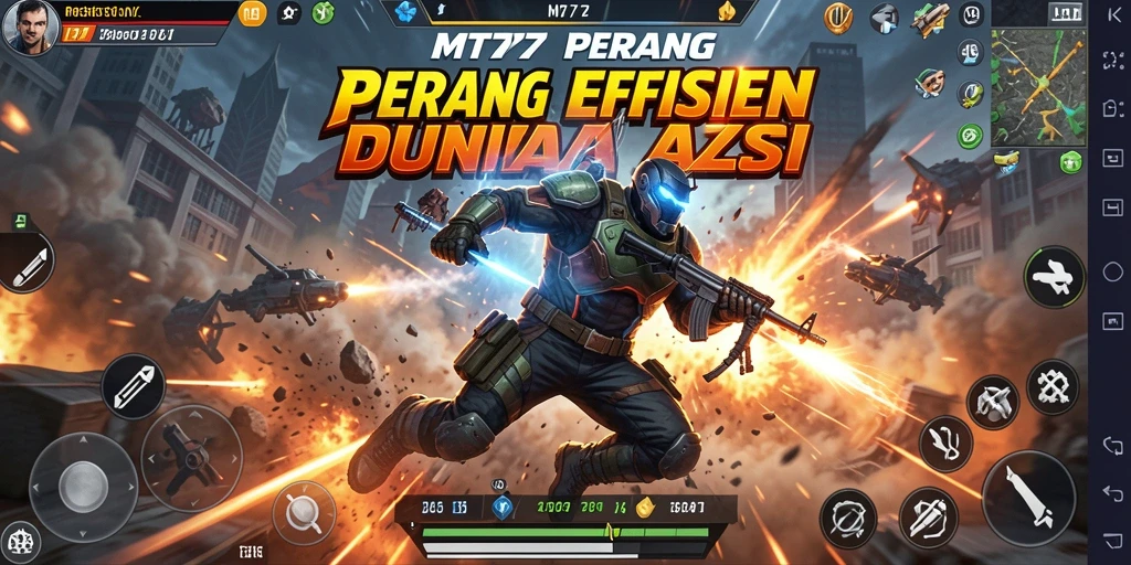 Screenshot menampilkan aksi epik gameplay MT777 yang menegangkan.