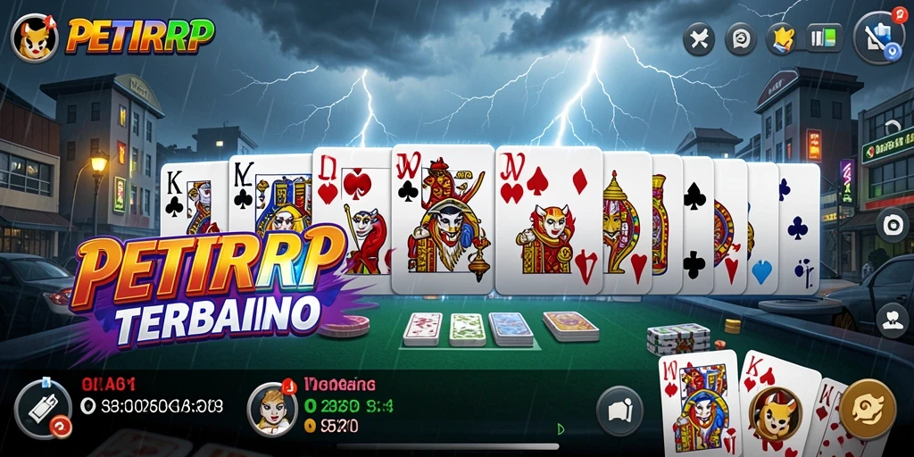 Screenshot gameplay PETIRRP yang menunjukkan aksi seru dalam permainan Domino.