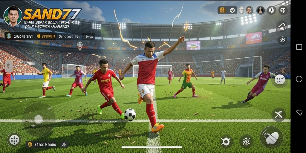 Tampilan gameplay intens dan realistis di SAND77.