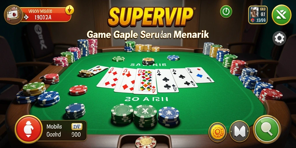 Tampilan gameplay SUPERVIP yang menarik dan dinamis.