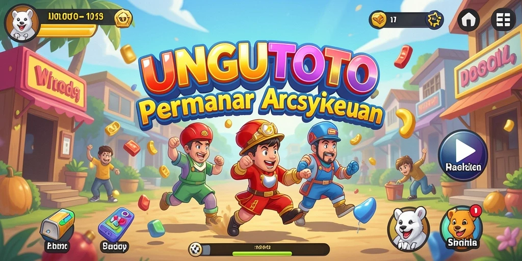 Tangkapan layar gameplay UNGUTOTO yang menampilkan aksi seru.
